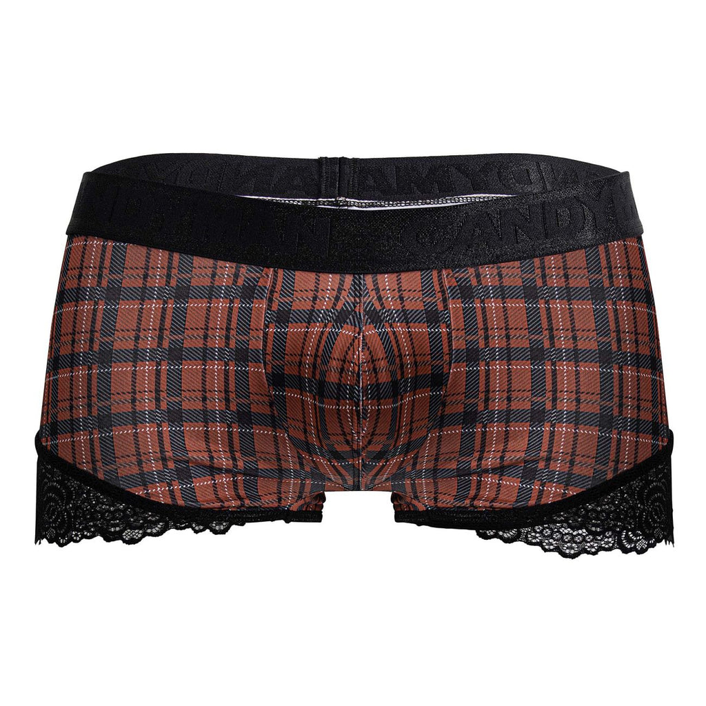 CandyMan Back to School Trunks - Red Plaid