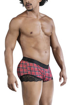 CandyMan Back to School Trunks - Red Plaid