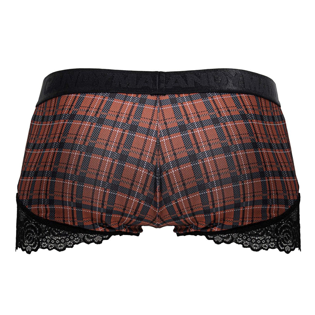 CandyMan Back to School Trunks - Red Plaid