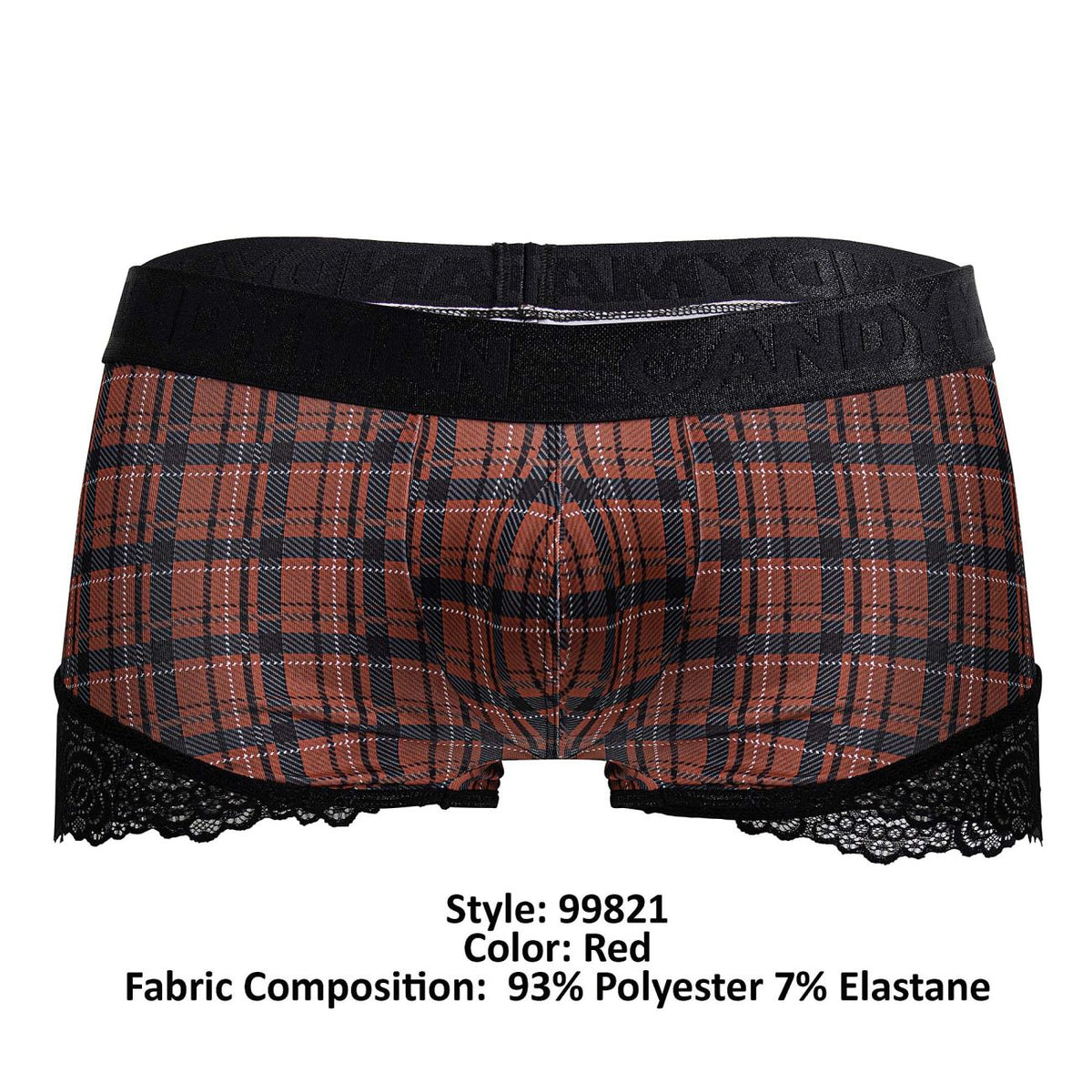 CandyMan Back to School Trunks - Red Plaid