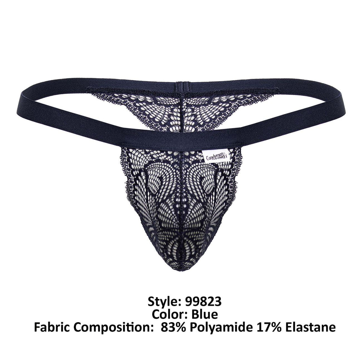 CandyMan Lace Thongs - Blue