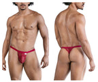 CandyMan Lace Thongs - Wine