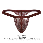CandyMan Lace Thongs - Wine