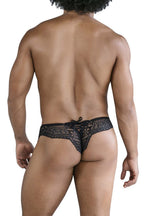 CandyMan Lace-Mesh Thongs - Black