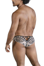 CandyMan Lace Briefs - Nude-Black
