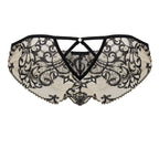 CandyMan Lace Briefs - Nude-Black