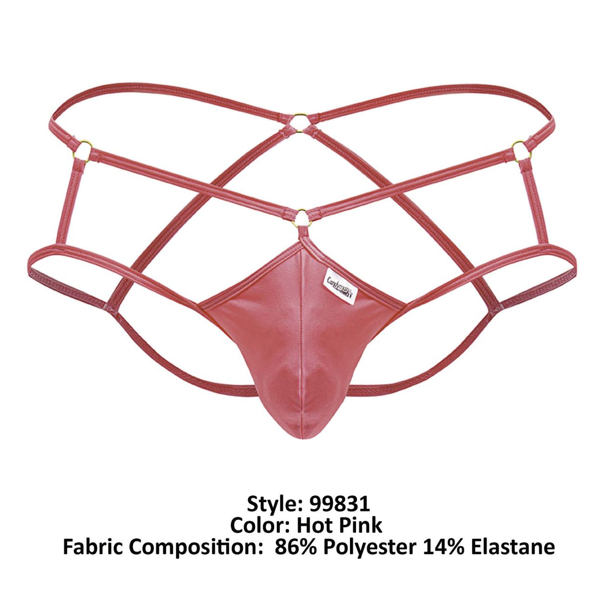 CandyMan Cage Jockstrap - Hot Pink