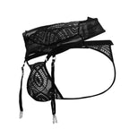 CandyMan Lace-Garter Outfit - Black