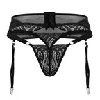 CandyMan Lace-Garter Outfit - Black