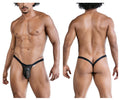 CandyMan Sheer Pouch Mesh Thongs - Black