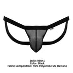CandyMan Sheer Pouch Mesh Thongs - Black