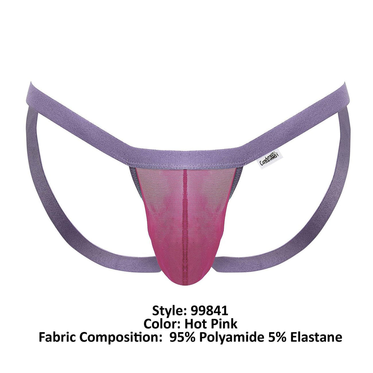 CandyMan Mesh Thongs - Hot Pink