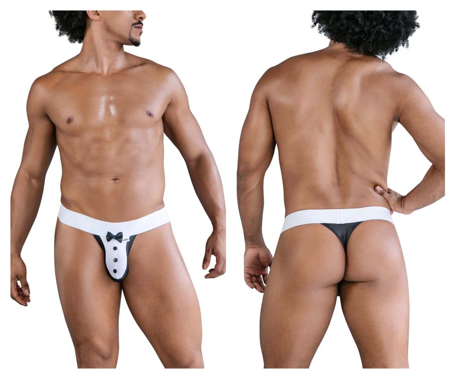 CandyMan Tuxedo Thongs - Black