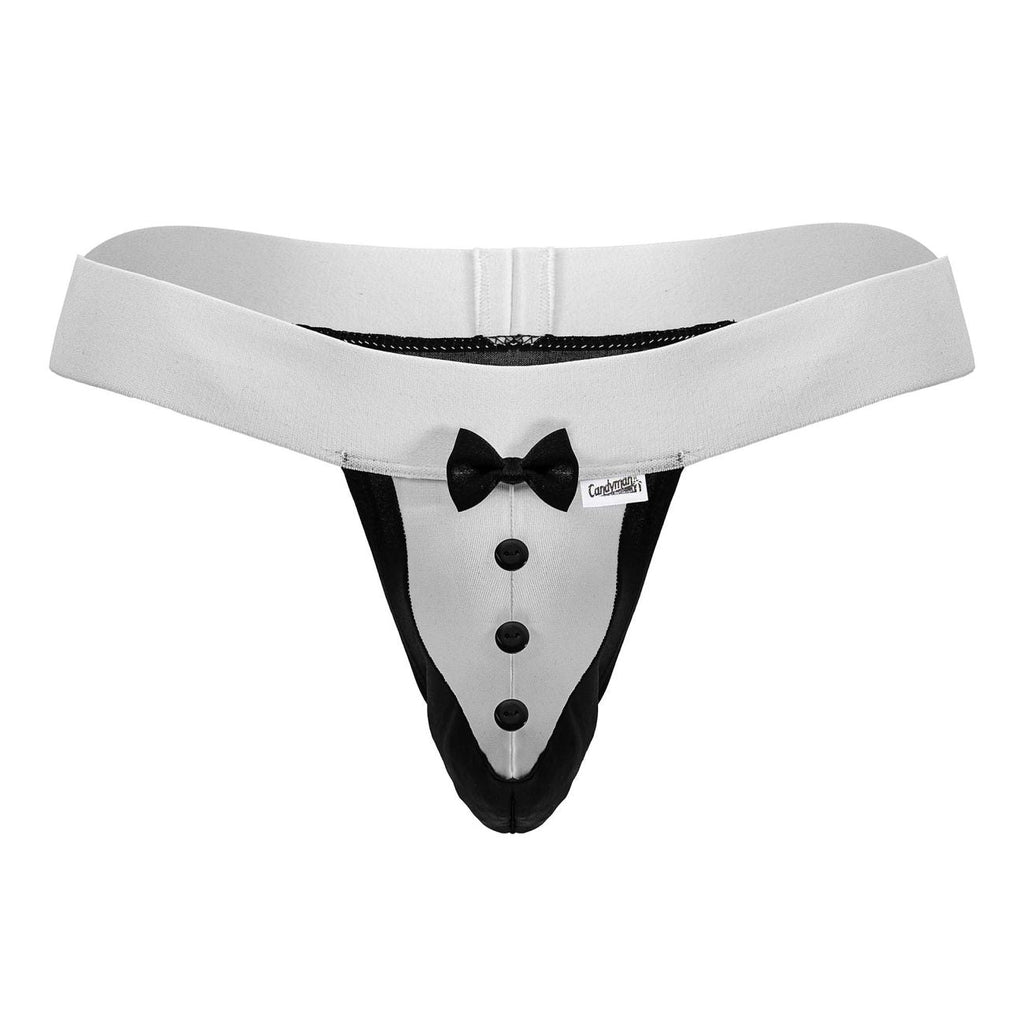 CandyMan Tuxedo Thongs - Black