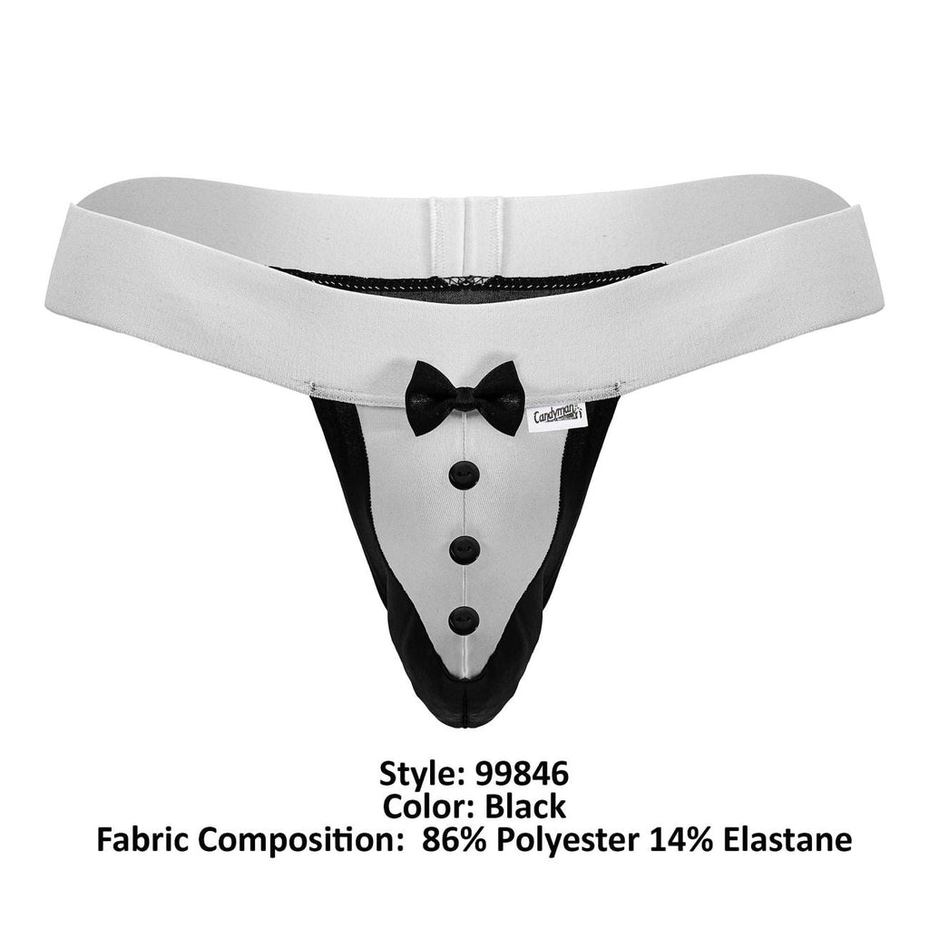 CandyMan Tuxedo Thongs - Black
