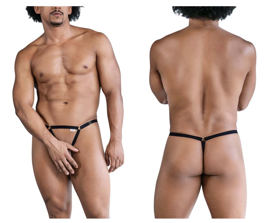 CandyMan Nudist Thongs - Black