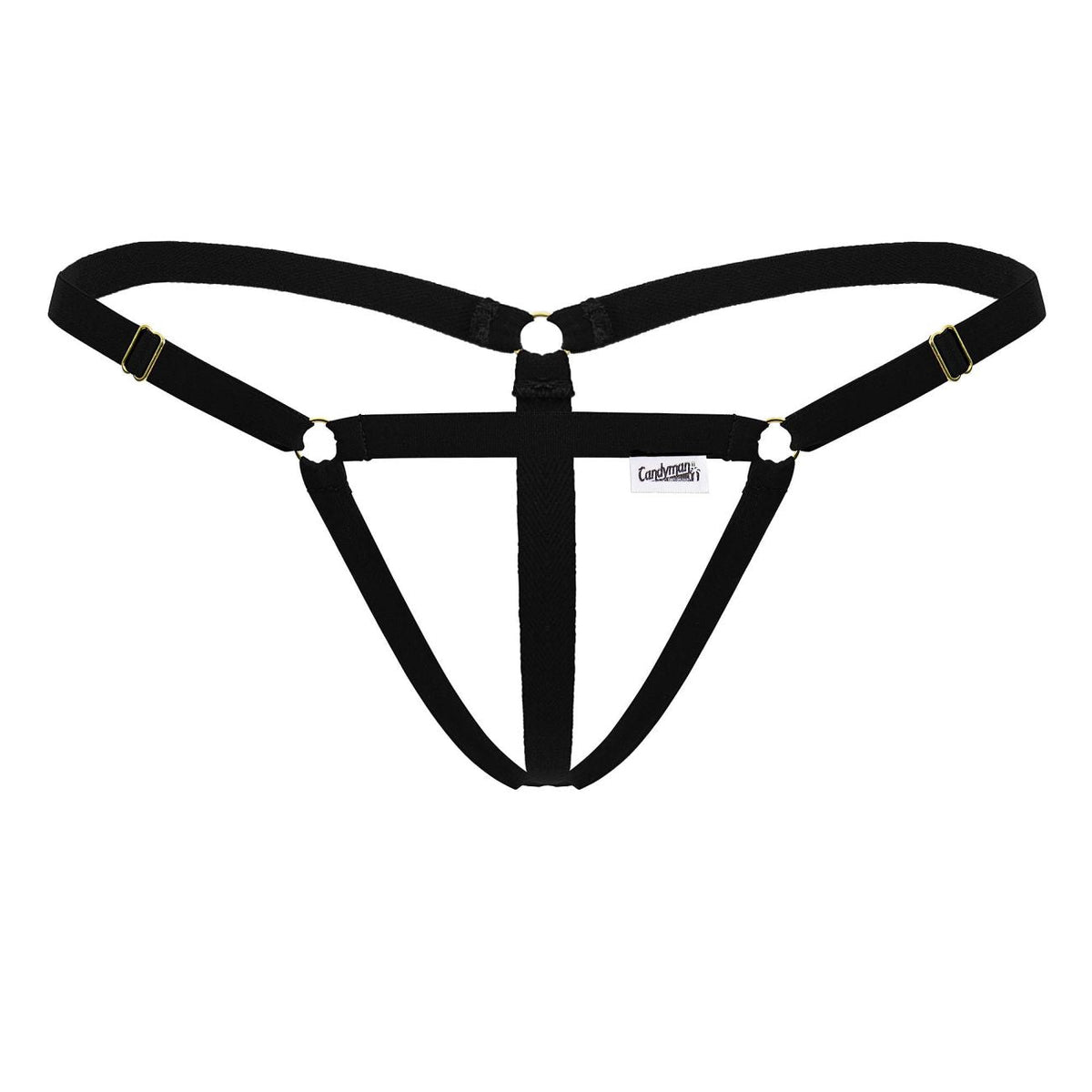 CandyMan Nudist Thongs - Black