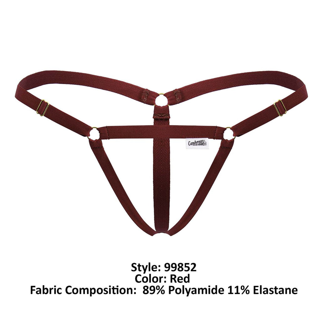 CandyMan Nudist Thongs - Red