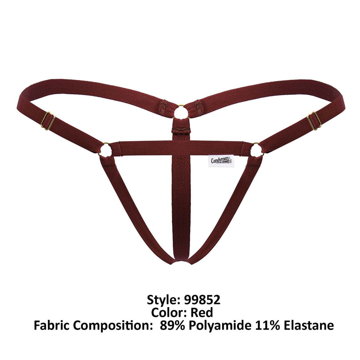 CandyMan Nudist Thongs - Red