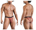 CandyMan Lace Jockstrap - Black-Terracotta