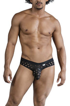 CandyMan Polka Mesh Briefs - Black