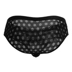 CandyMan Polka Mesh Briefs - Black