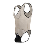 CandyMan Fishnet Bodysuit - Beige-Black