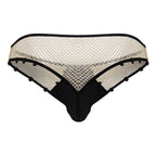 CandyMan Fishnet Thongs - Nude-Black