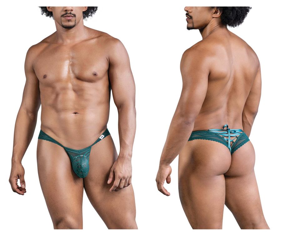 CandyMan Lace Thongs - Green