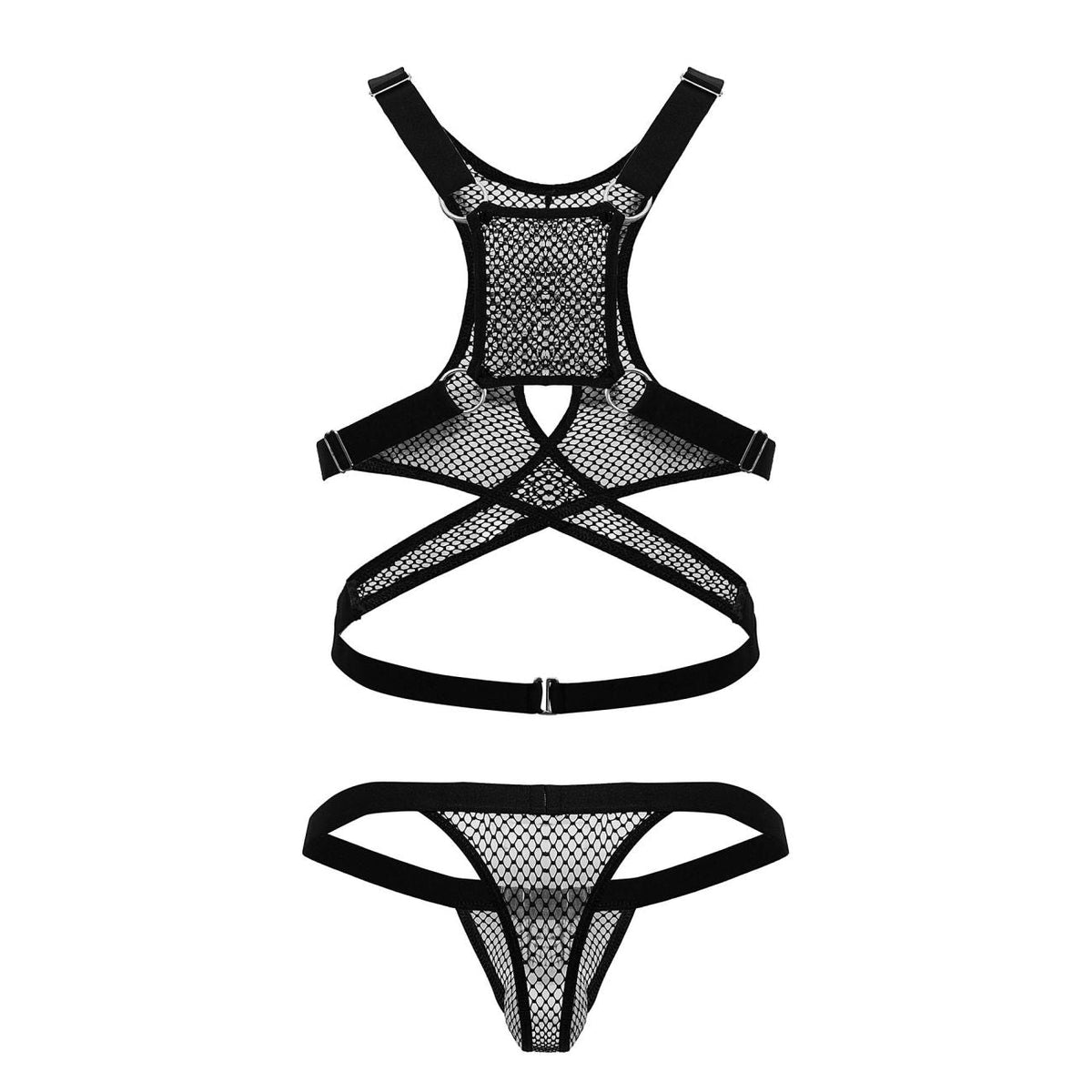 CandyMan Fishnet Outfit - Black