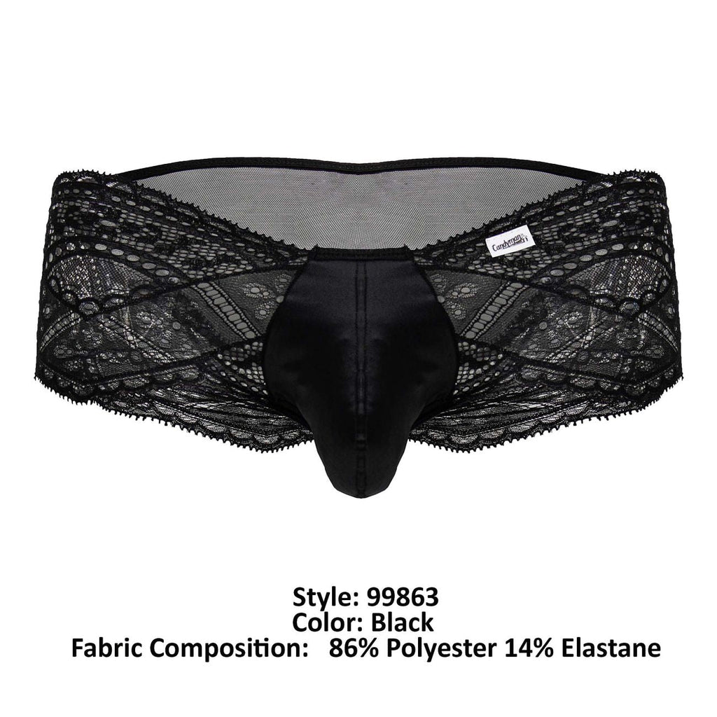 CandyMan Lace Briefs - Black
