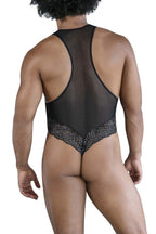 CandyMan Sheer Lace-Mesh Bodysuit - Black