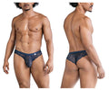 CandyMan Scalloped Lace Briefs - Navy