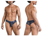 CandyMan Scalloped Lace Briefs - Navy