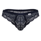 CandyMan Scalloped Lace Briefs - Navy