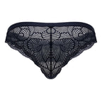 CandyMan Scalloped Lace Briefs - Navy
