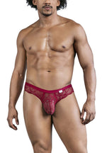CandyMan Lace Briefs - Wine