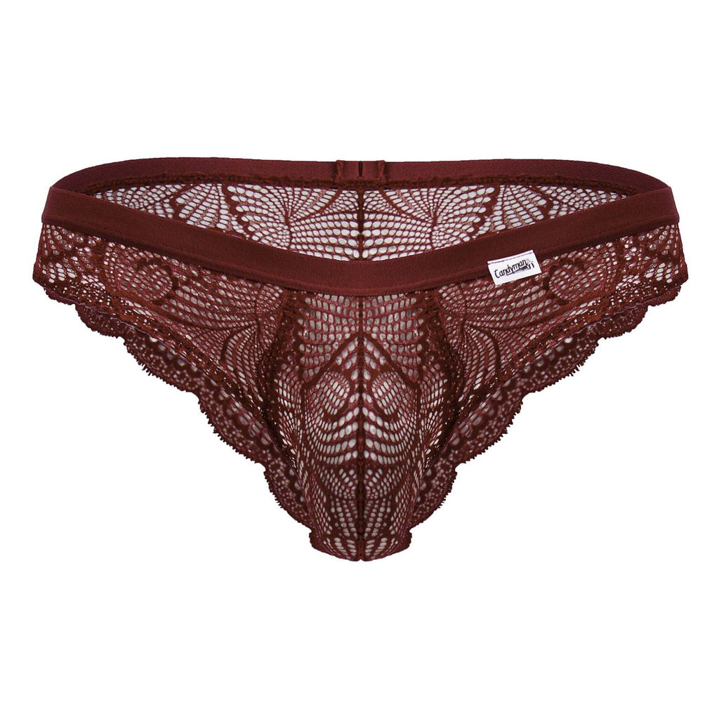 CandyMan Lace Briefs - Wine