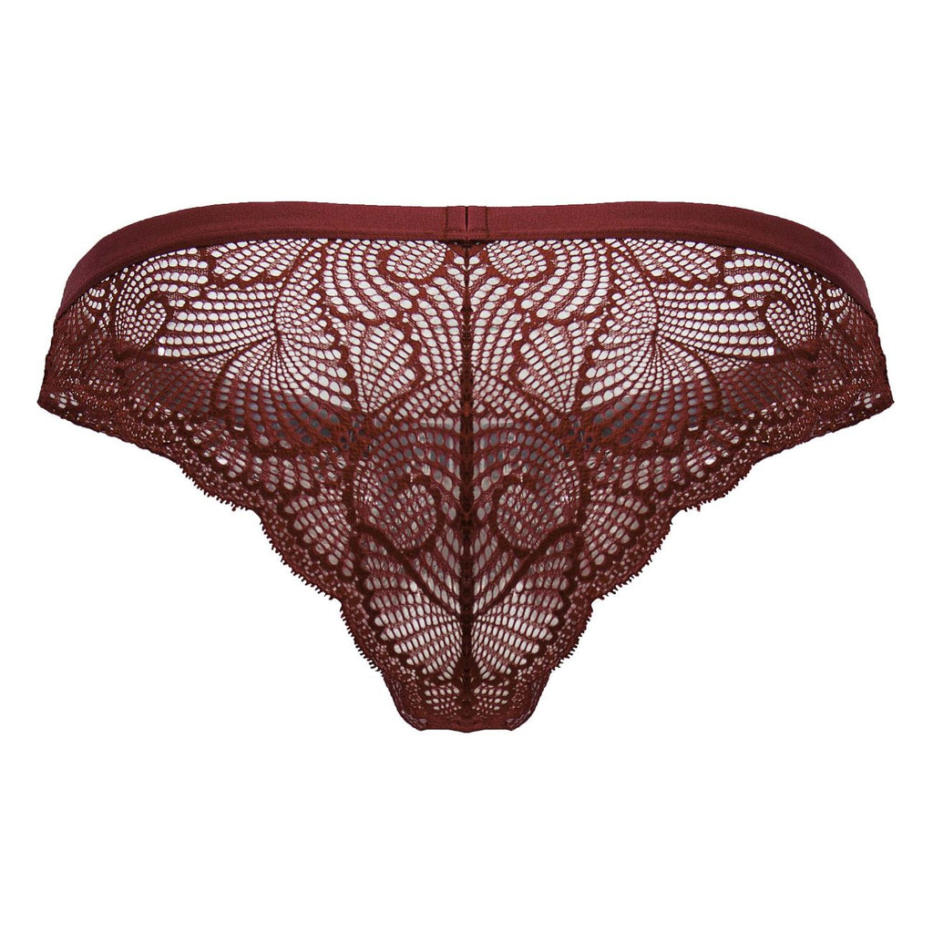CandyMan Lace Briefs - Wine