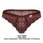 CandyMan Lace Briefs - Wine