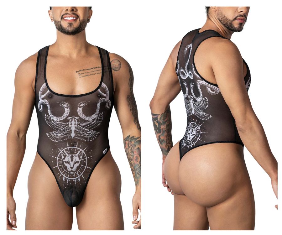 CandyMan Egyptian Bodysuit - Black-White