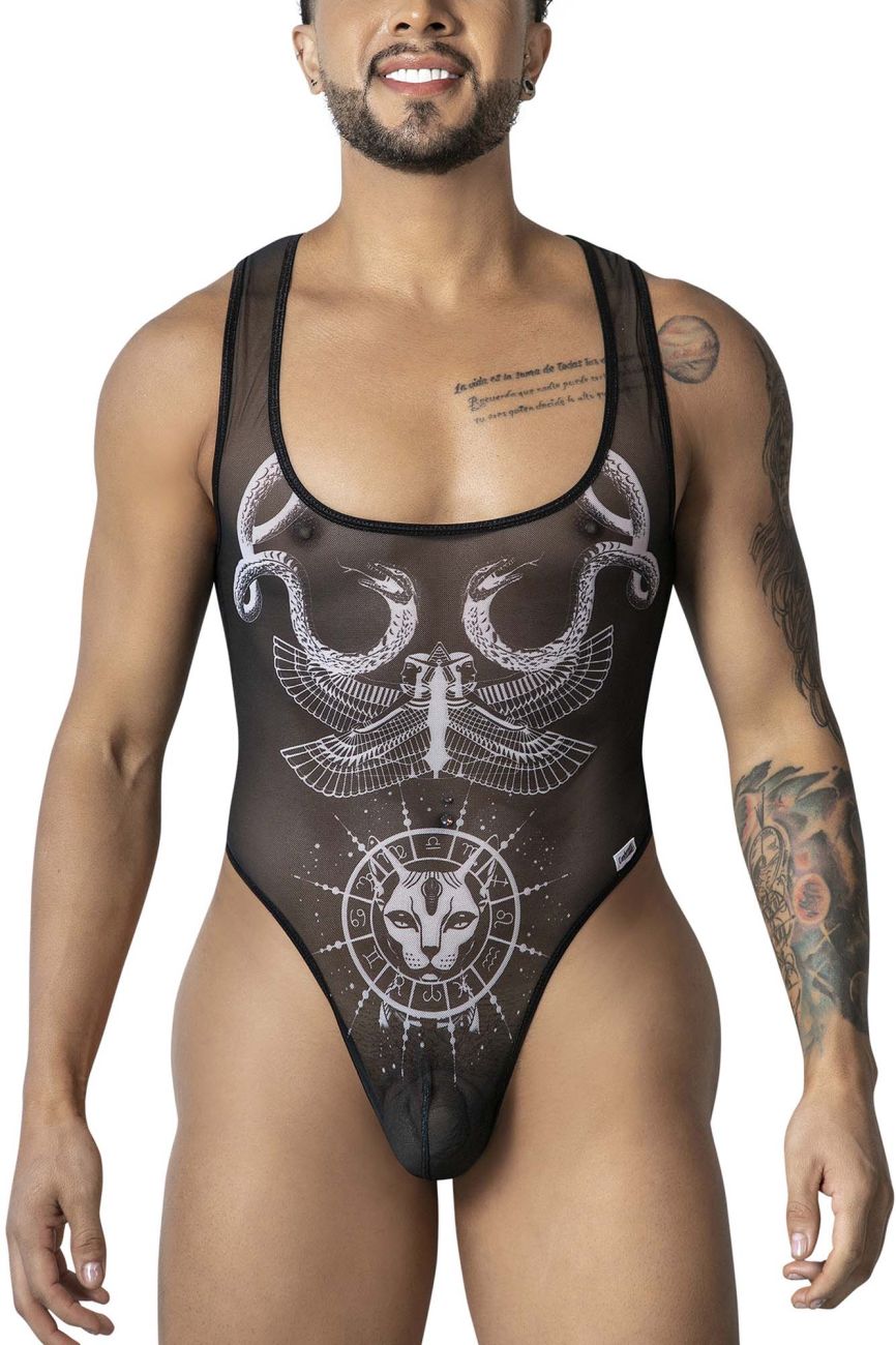 CandyMan Egyptian Bodysuit - Black-White