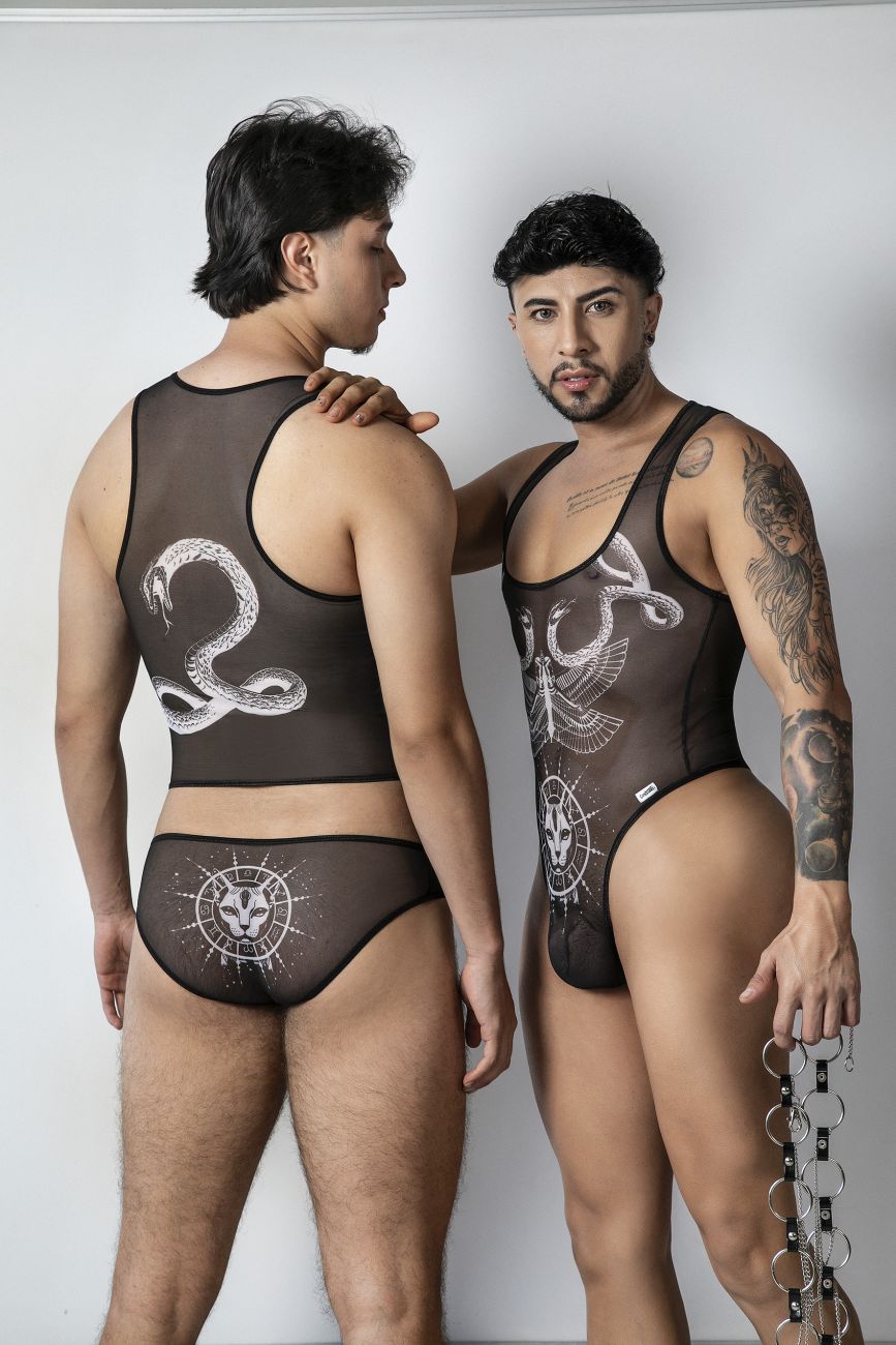 CandyMan Egyptian Bodysuit - Black-White
