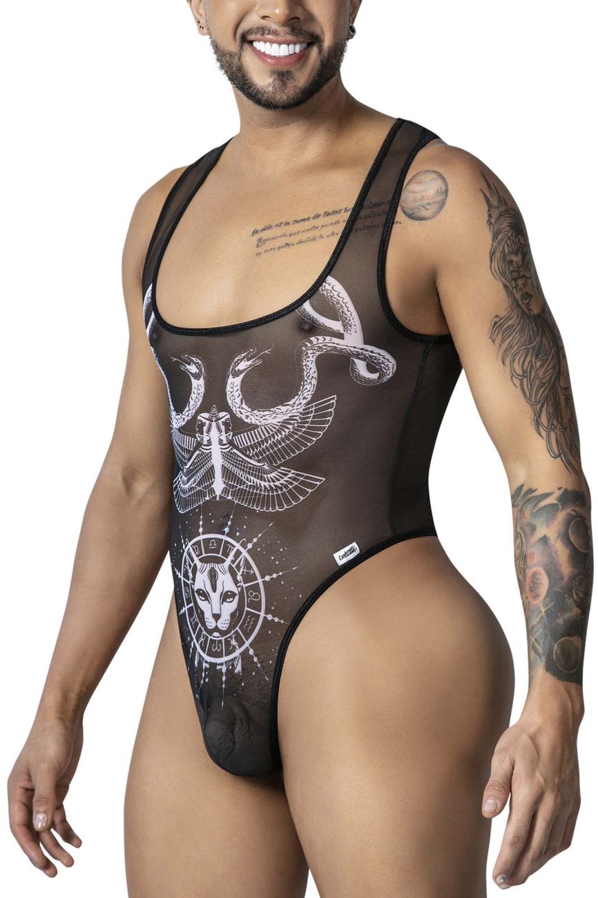 CandyMan Egyptian Bodysuit - Black-White