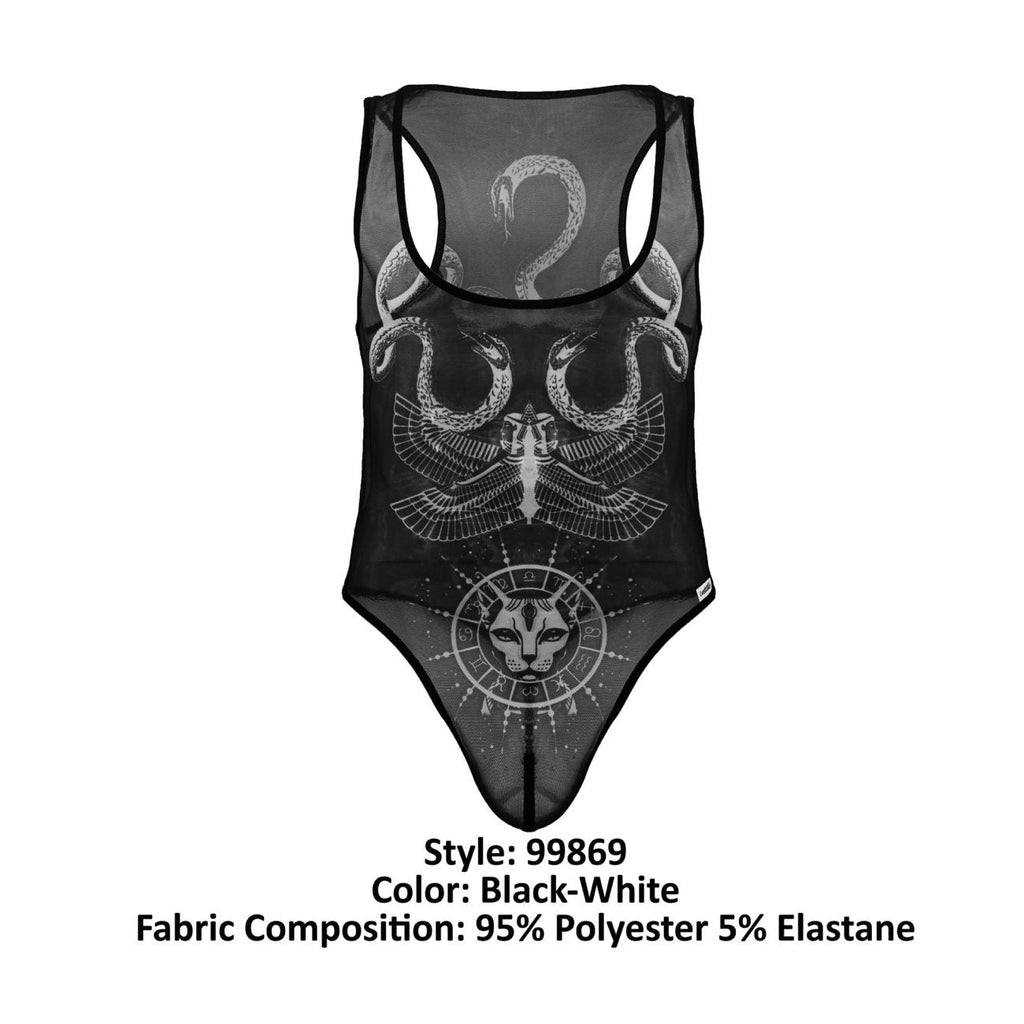 CandyMan Egyptian Bodysuit - Black-White