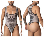 CandyMan Egyptian Bodysuit - Nude-Black