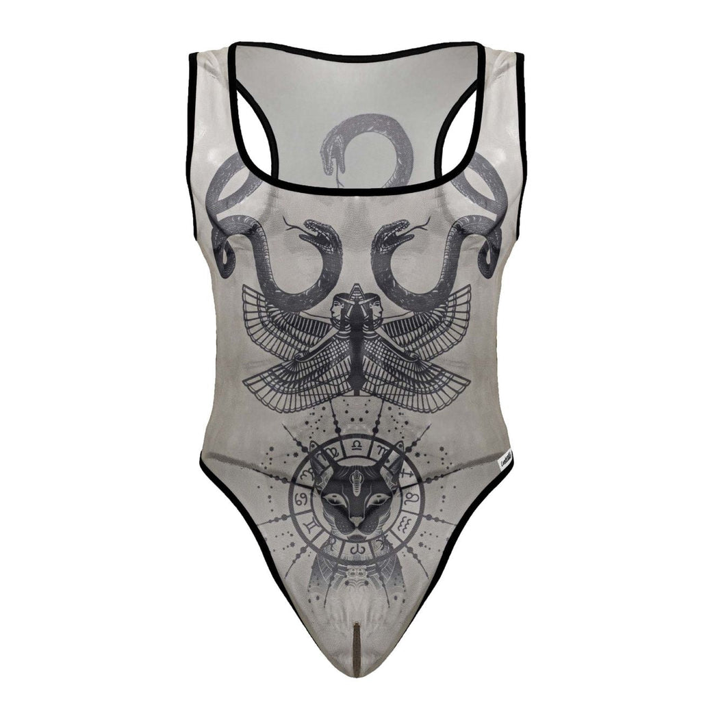 CandyMan Egyptian Bodysuit - Nude-Black