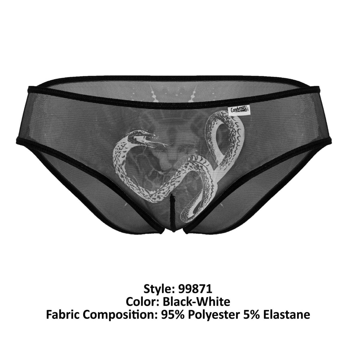 CandyMan Egyptian Briefs - Black-White