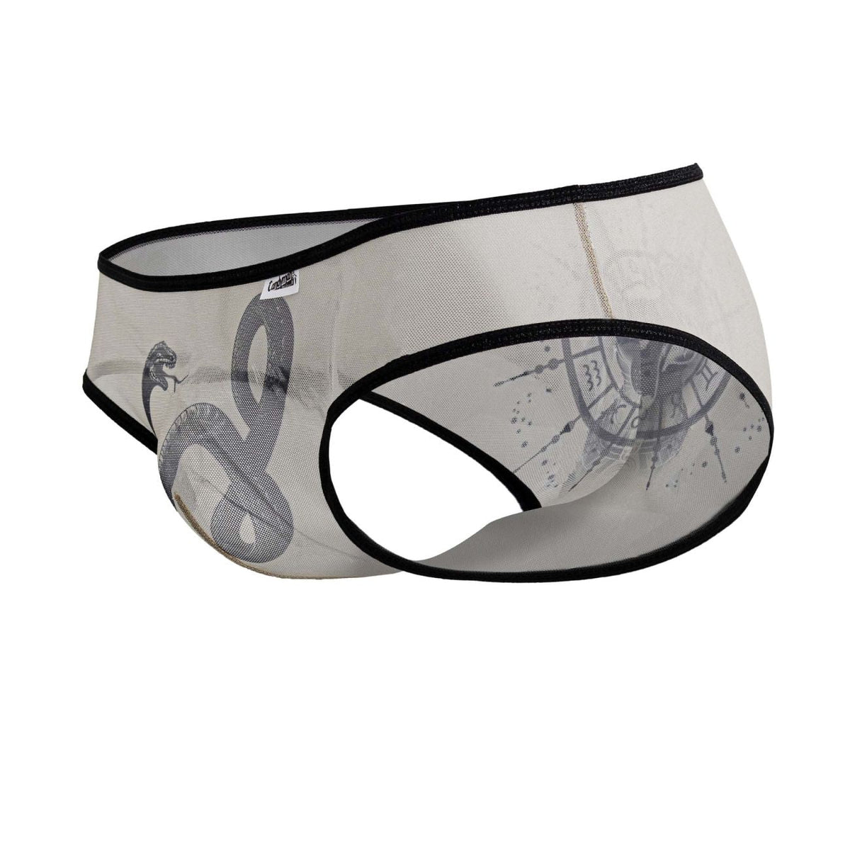 CandyMan Egyptian Briefs - Nude-Black