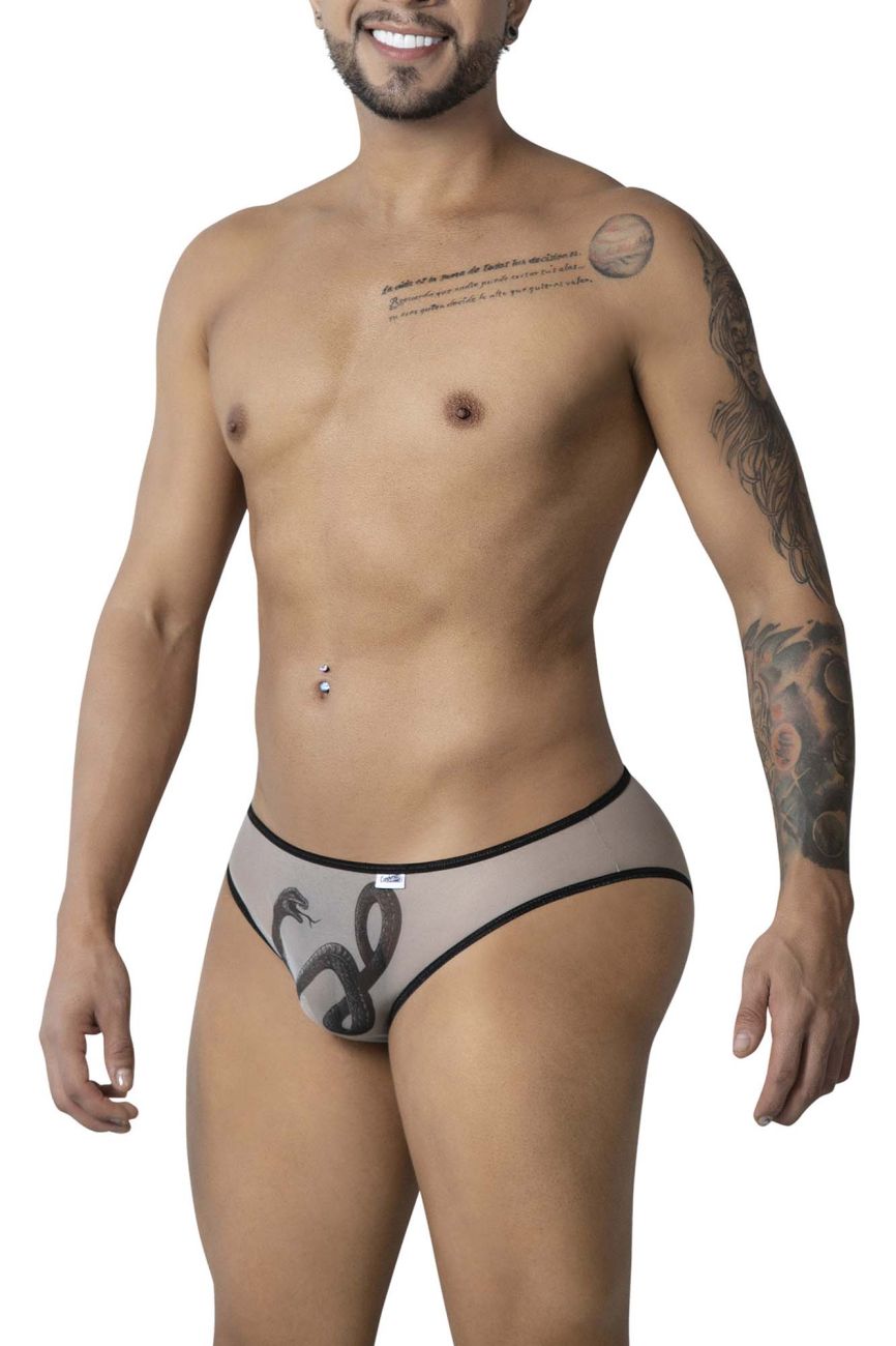 CandyMan Egyptian Briefs - Nude-Black